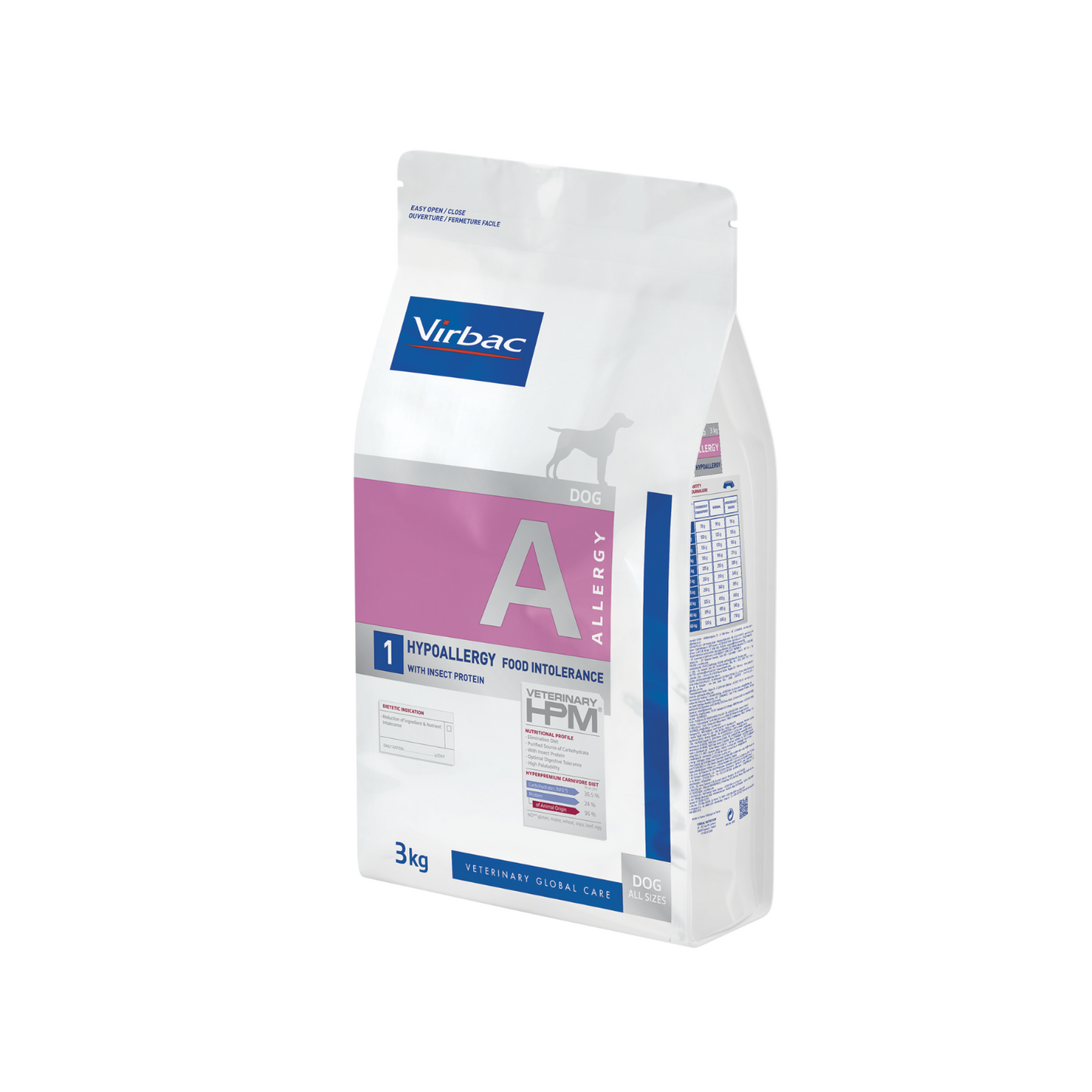 VIRBAC HPM CANINE ALLERGY HYPOALLERGENIC A1 3KG