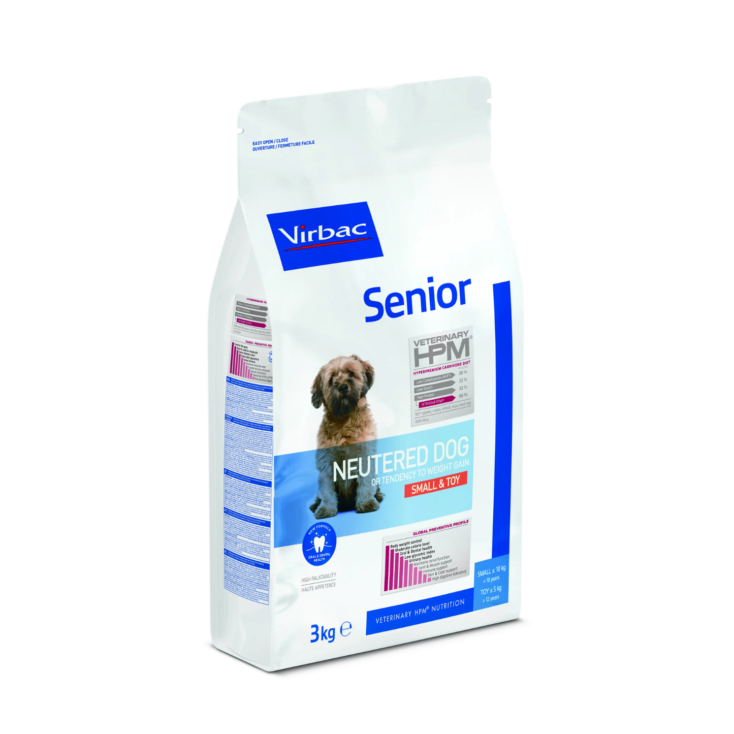 VIRBAC HPM SENIOR DOG NEUTERED SMALL & TOY 3KG