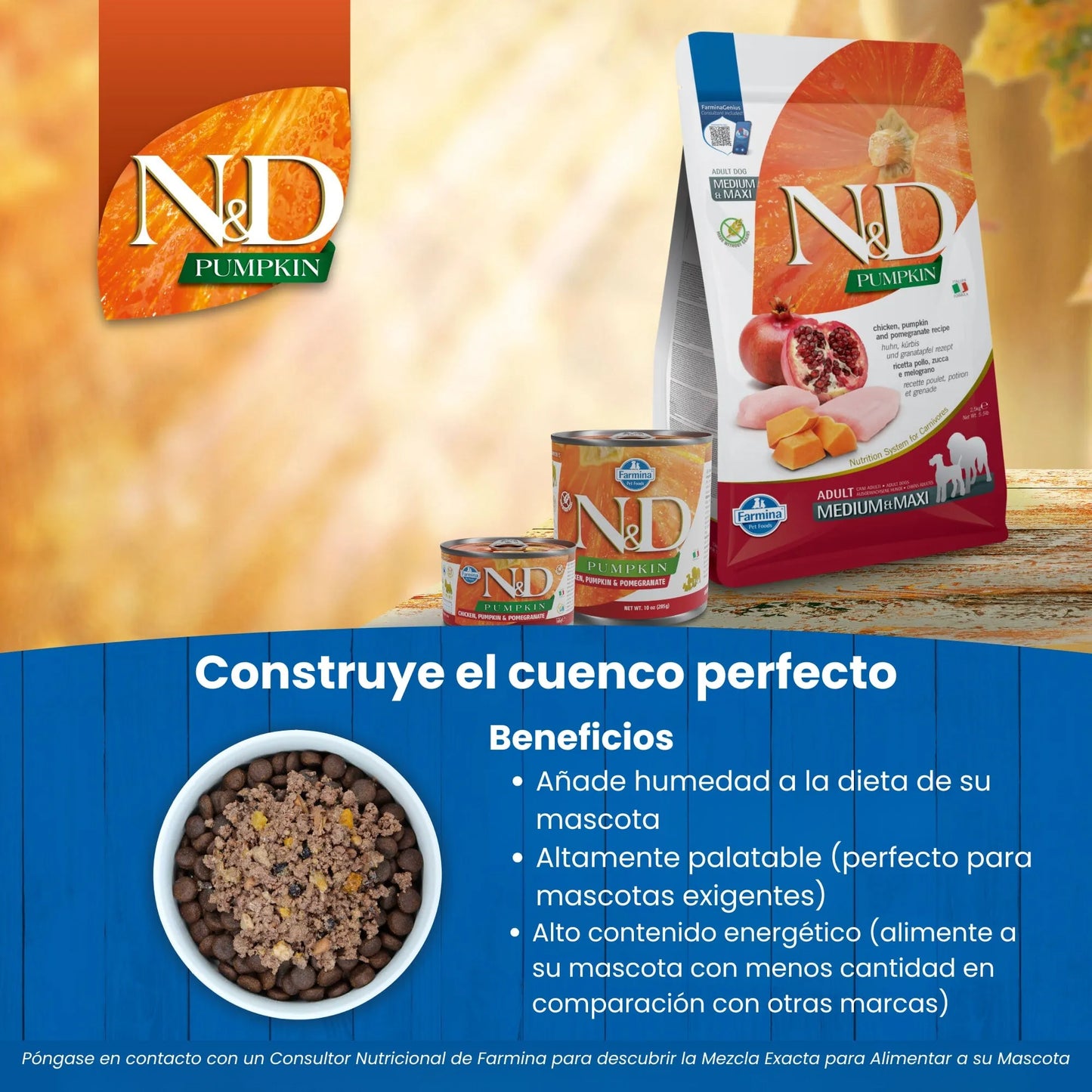 Pienso Farmina ND Pumpkin Mini Pollo - Premium para Razas Pequeñas