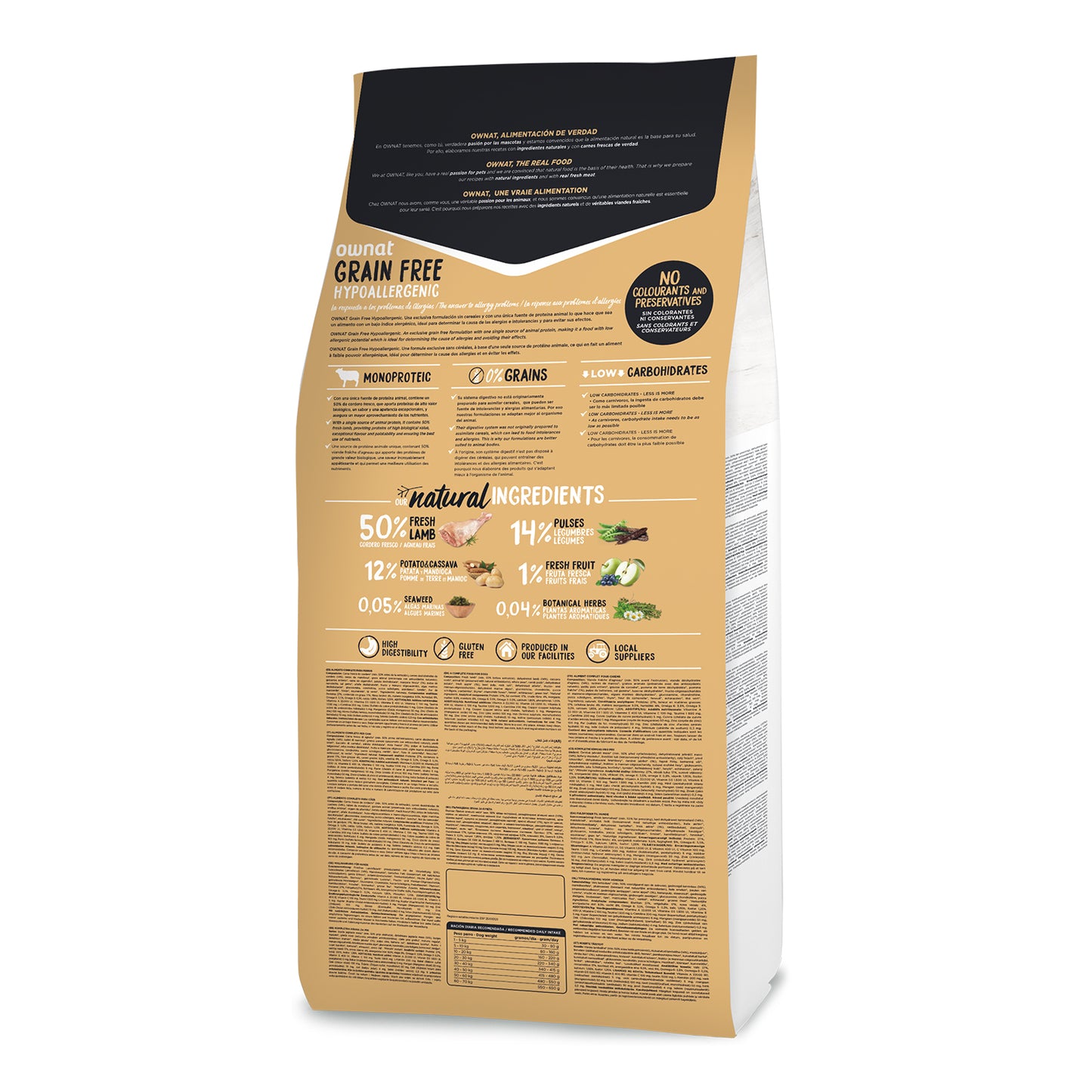 Ownat Grain Free Hipoalergénico Cordero Pienso para Perro Adulto