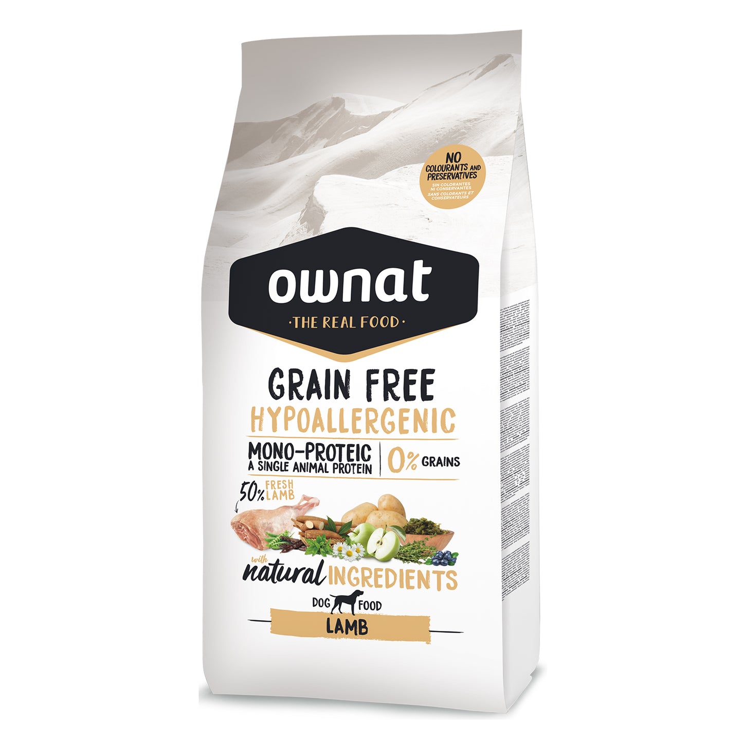 Ownat Grain Free Hipoalergénico Cordero Pienso para Perro Adulto