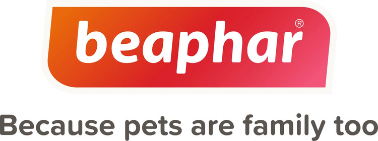 Logotipo de Beaphar, «Because pets are family too»