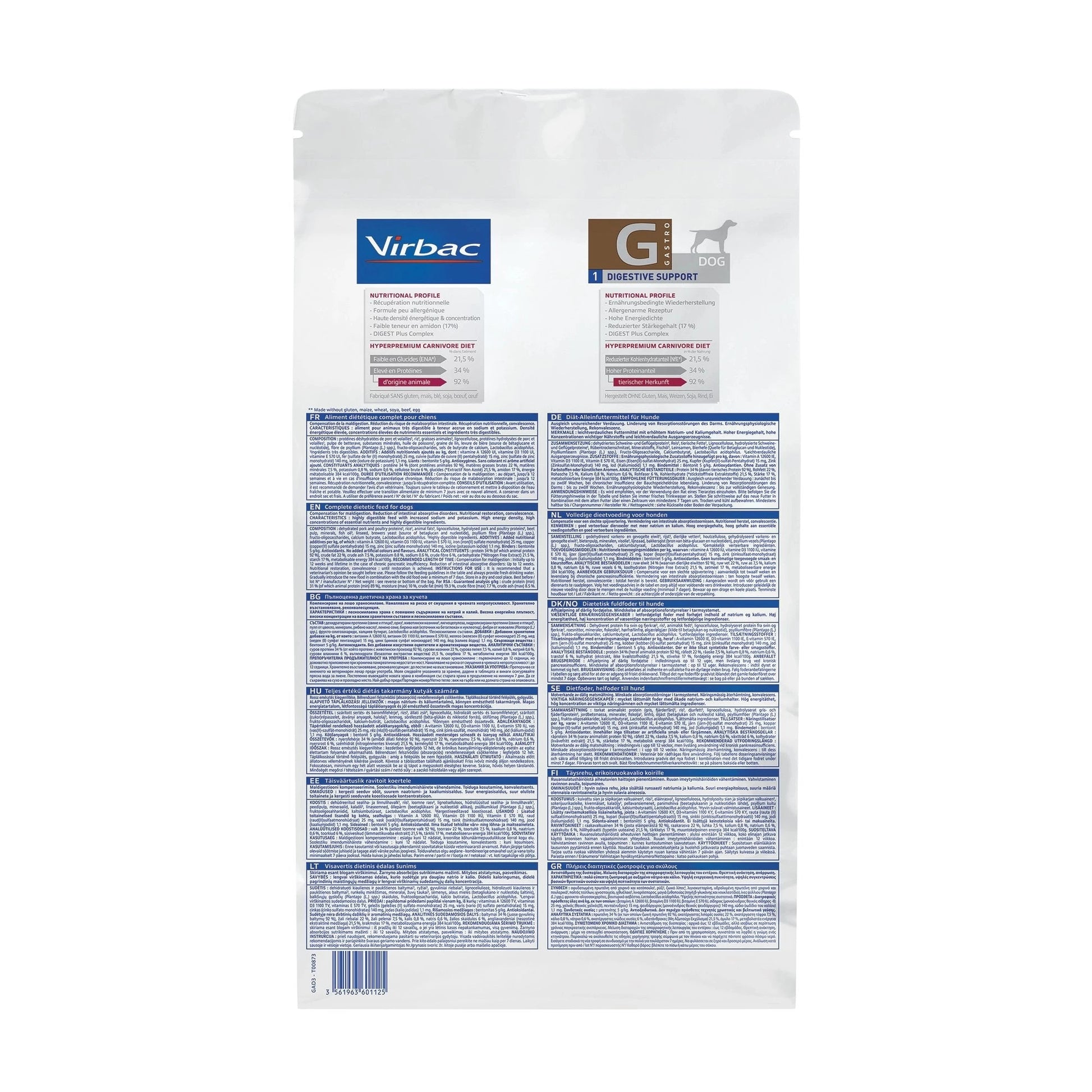 VIRBAC HPM CANINE DIGESTIVE SUPPORT G1