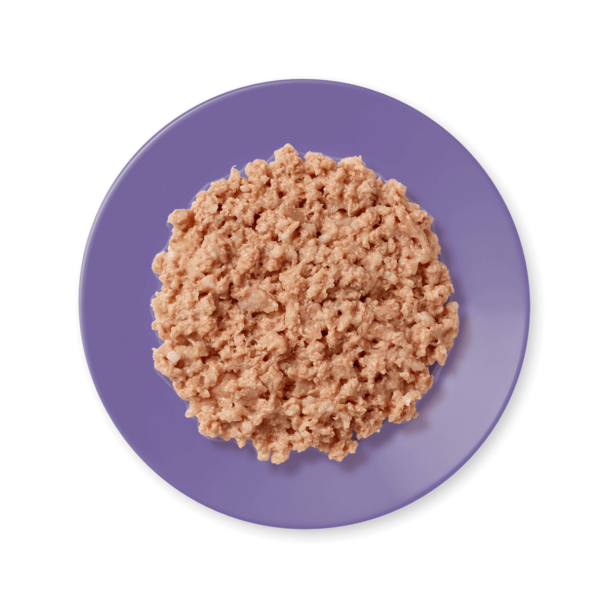 Plato de comida húmeda servido a temperatura ambiente