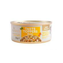 Envase de la lata Applaws Taste Toppers, estofado de pollo con zanahoria, judía verde y patata