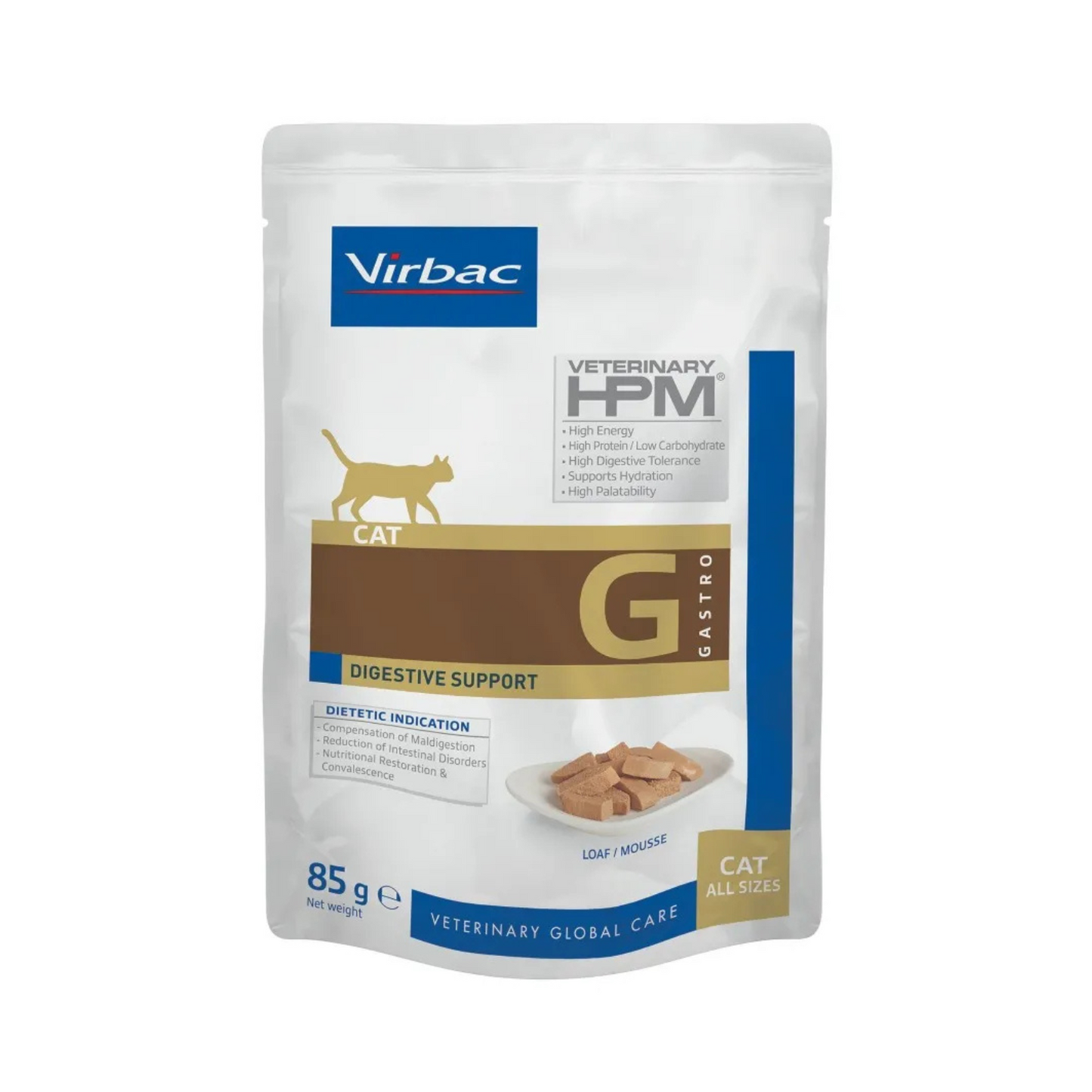 VIRBAC HPM FEELINE DIGESTIVE SUPPORT HUMEDO 12x85GR