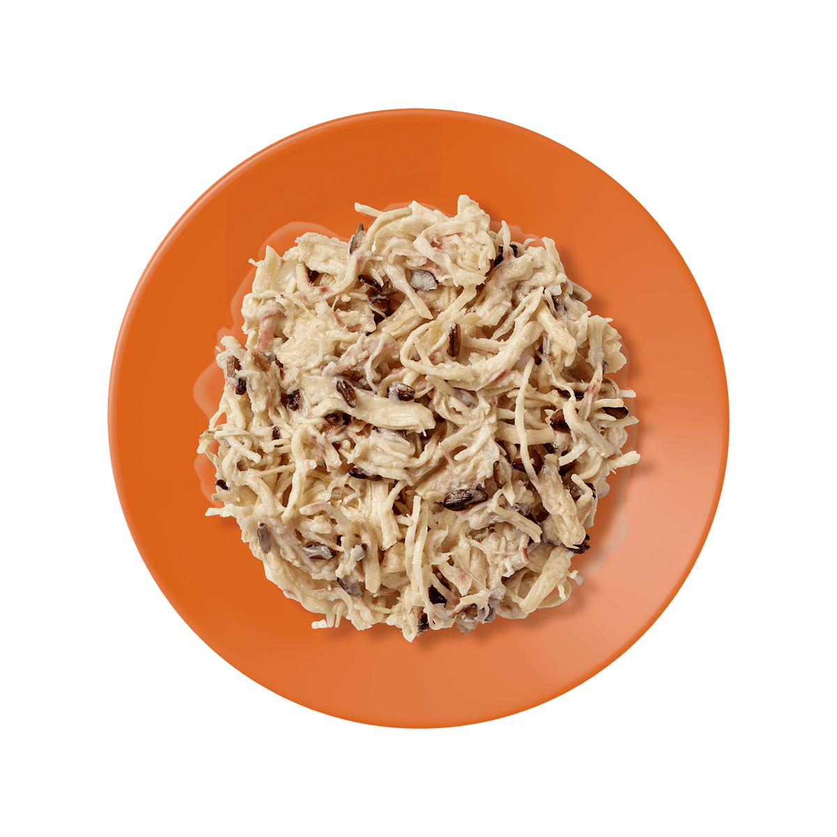Plato de comida húmeda para gatos servido a temperatura ambiente