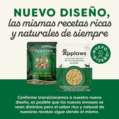 Lámina de la marca anunciando la renovación del envase de esta receta