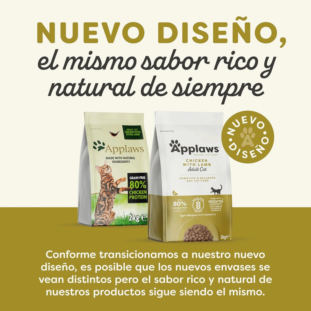 Lámina de la marca sobre el nuevo diseño de envase de esta línea de producto