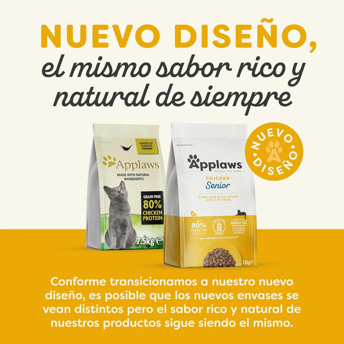 Lámina de la marca sobre el nuevo diseño de envase de esta línea de producto