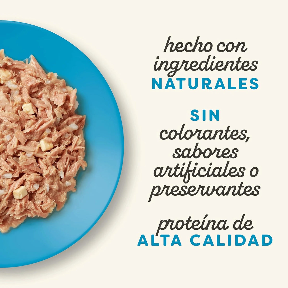 Lámina informativa de la marca con más detalles sobre esta lata de comida húmeda para gatos.