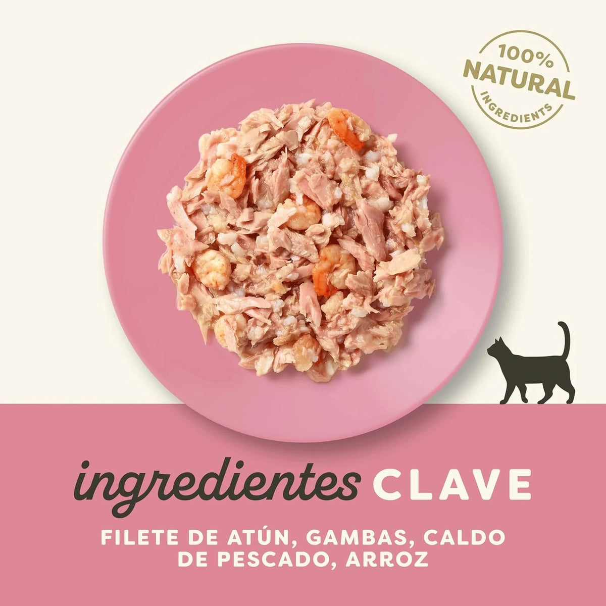 Lámina informativa de Applaws con los ingredientes clave de esta receta para gatos.