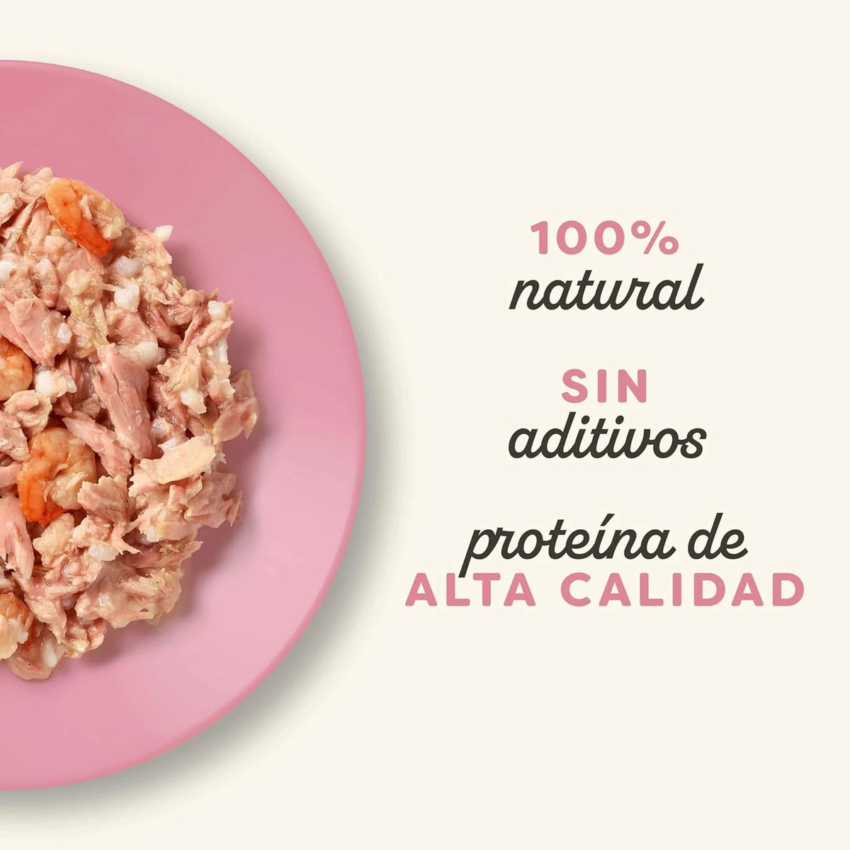 Lámina informativa de la marca con más detalles sobre esta lata de comida húmeda para gatos.