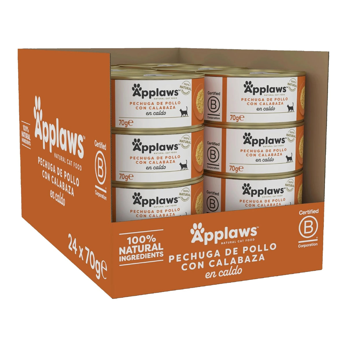 Caja de 24 latas del mismo producto, formato 24 x 70 g.