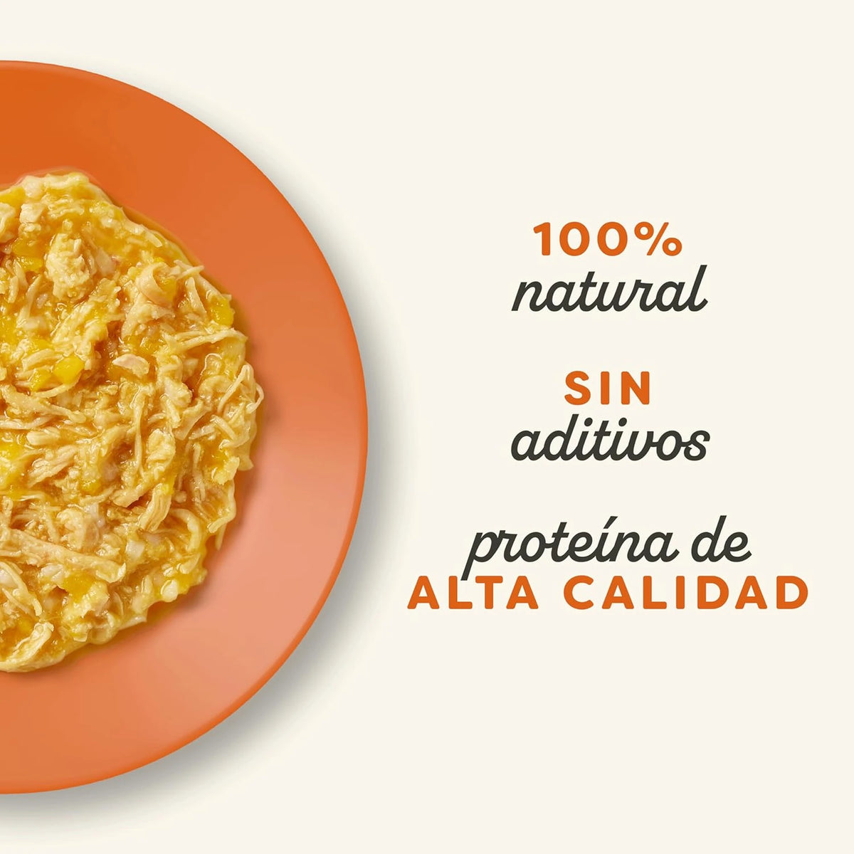 Lámina informativa con afirmaciones de la marca sobre la calidad de esta receta.