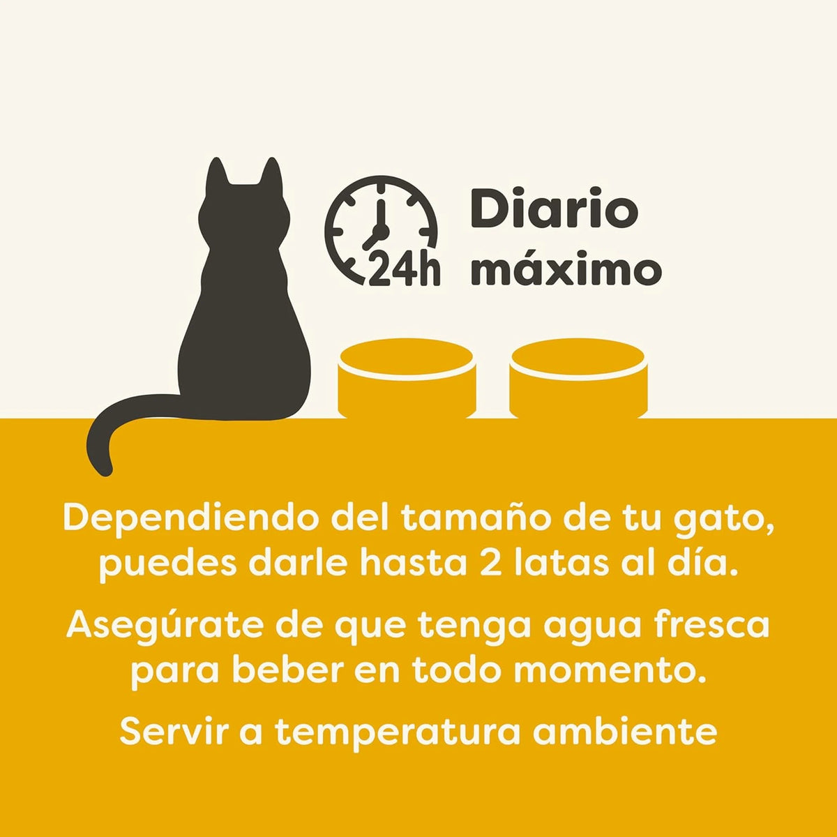 Lámina informativa de Applaws con indicaciones generales sobre cómo servir esta lata.