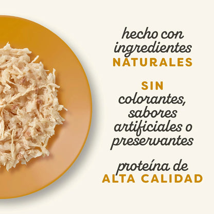Lámina informativa de la marca acerca del origen de los ingredientes de la receta.