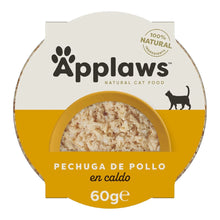 Tarrina Applaws de pechuga de pollo en caldo, envase de 60 gramos
