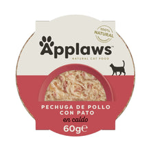 Tarrina Applaws de pechuga de pollo con pato, envase individual de 60 gramos