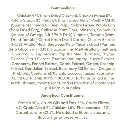 Imagen con la composición y los componentes analíticos del producto en inglés.
