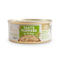 Lata Applaws Taste Toppers de pollo y cordero en salsa, envase visto de frente