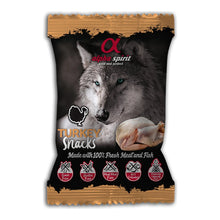 Snack Alpha Spirit de pavo en bolsa de 50 g para perros, EAN 28436586310008