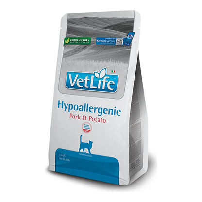 Pienso Farmina Vet Life Hypoallergenic Cerdo y Patata para gatos, bolsa de 1,5 kg, EAN 8010276040985