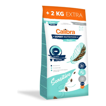 Saco de 12 kg más 2 kg extra del pienso Calibra Expert Nutrition Sensitive Salmon