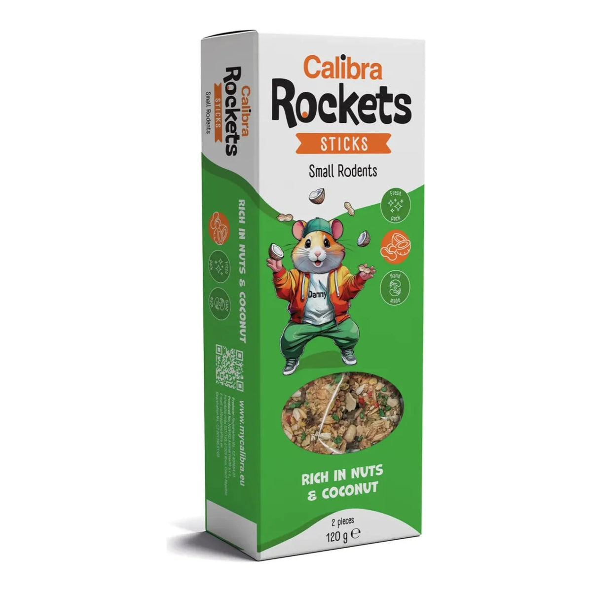 Sticks nuez y coco Calibra Rockets para hámsteres y roedores, 120 g