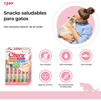 Receta Churu atún con vieira, golosina cremosa para gatos