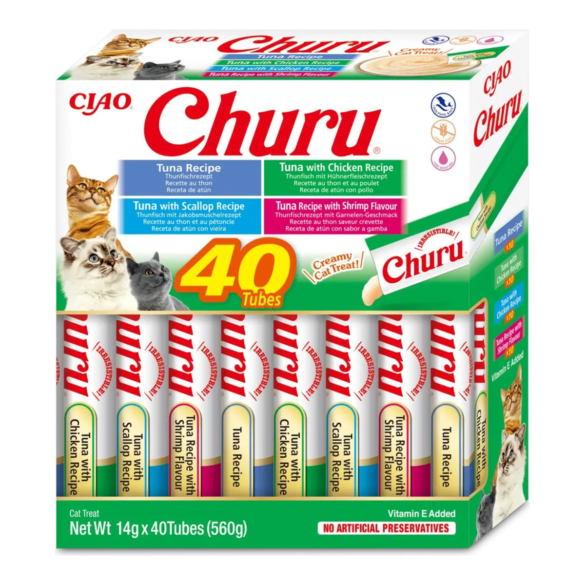 Receta Churu atún con sabor a camarón para gatos