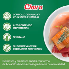 Lámina verde con un plato de pechuga de pollo, atún y un filete de salmón junto a los iconos