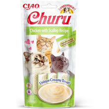 Churu de pollo con vieira para gatos, paquete de 4 tubos de 14 g (56 g), EAN 18859387700718