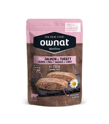 Envase de 85 g de la comida húmeda Ownat para gatitos Wetline Kitten, EAN 8800000126098