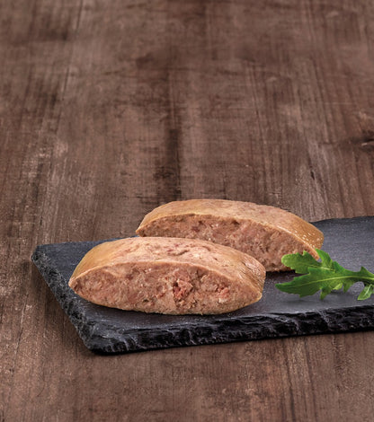 Receta Wetline Sterilized Chicken & Salmon servida en un plato, EAN 8800000126036