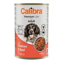 Lata de 1240 g de Calibra Premium de pollo y vacuno en salsa para perros adultos