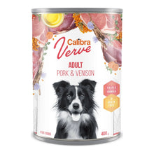 Lata de 400 g de Calibra Verve de cerdo y venado para perros adultos, sin cereales