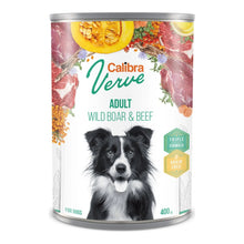 Lata de 400 g de Calibra Verve de jabalí y vacuno para perros adultos, sin cereales