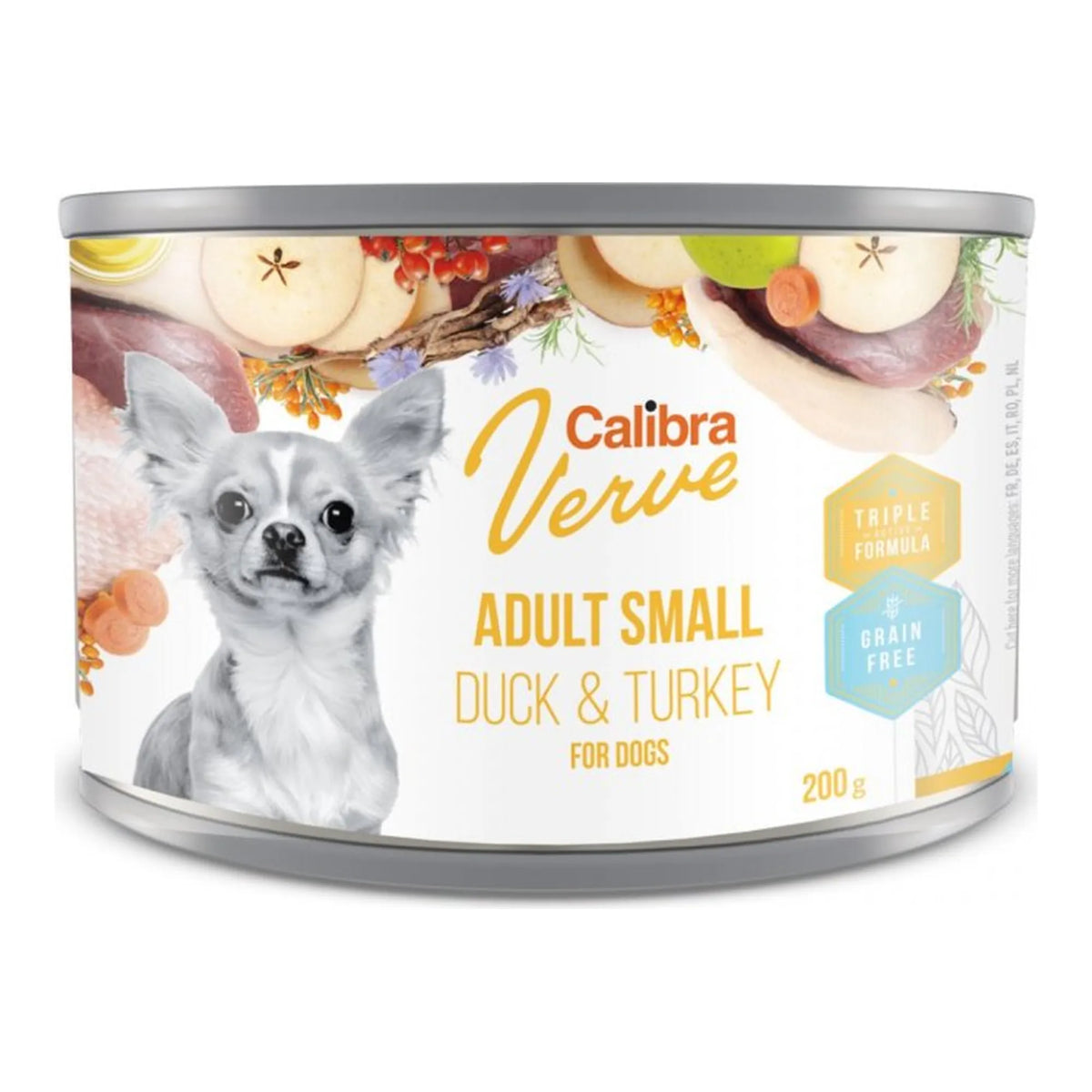 Lata de 200 g de Calibra Verve Small de pato y pavo para perros pequeños