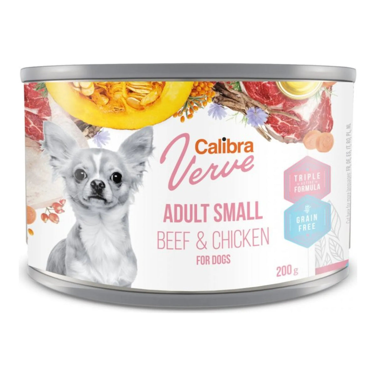 Lata de 200 g de Calibra Verve Small de vacuno y pollo para perros pequeños