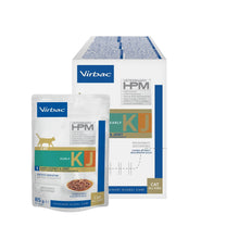 Caja de 12 sobres y sobre de comida renal para gatos Virbac KJ1