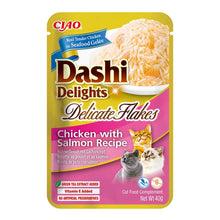 Dashi Delights Delicate Flakes de pollo con salmón para gatos, bolsa de 40 g, EAN 14262365731064