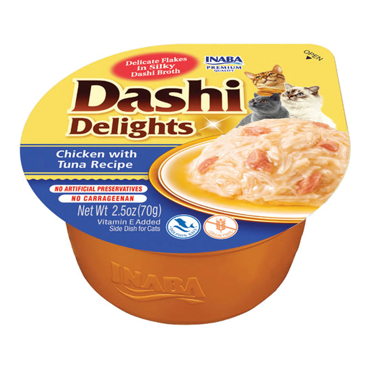 Dashi Delights de pollo con atún en tarrina para gatos, tarrina de 70 g, EAN 14262365730593