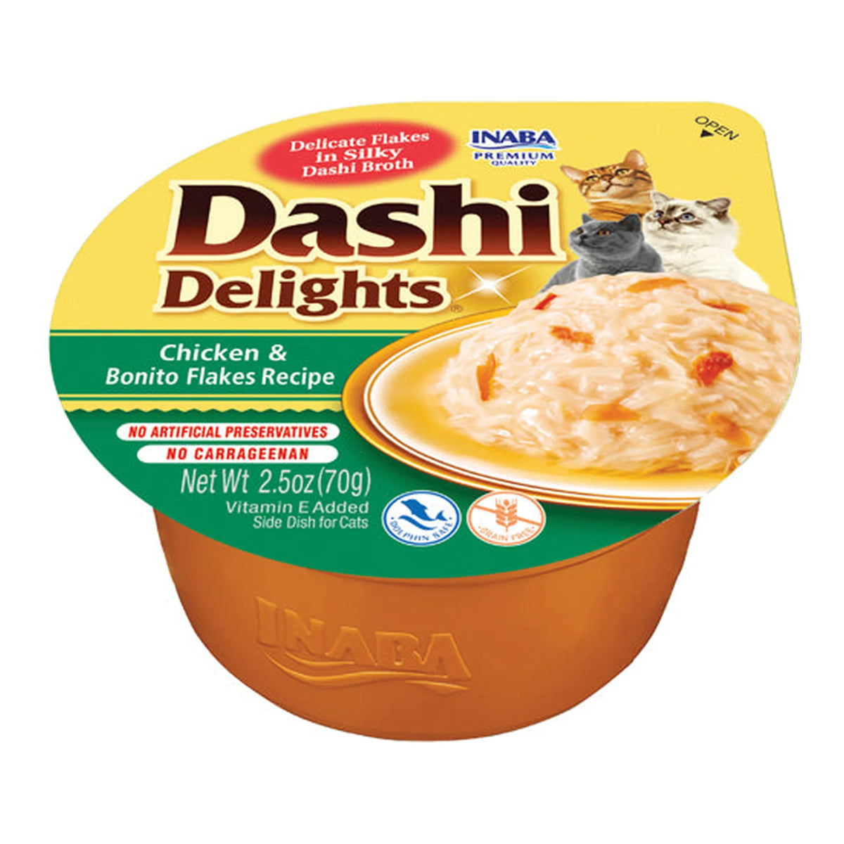 Dashi Delights de pollo con copos de bonito en tarrina para gatos, tarrina de 70 g, EAN 14262365730654