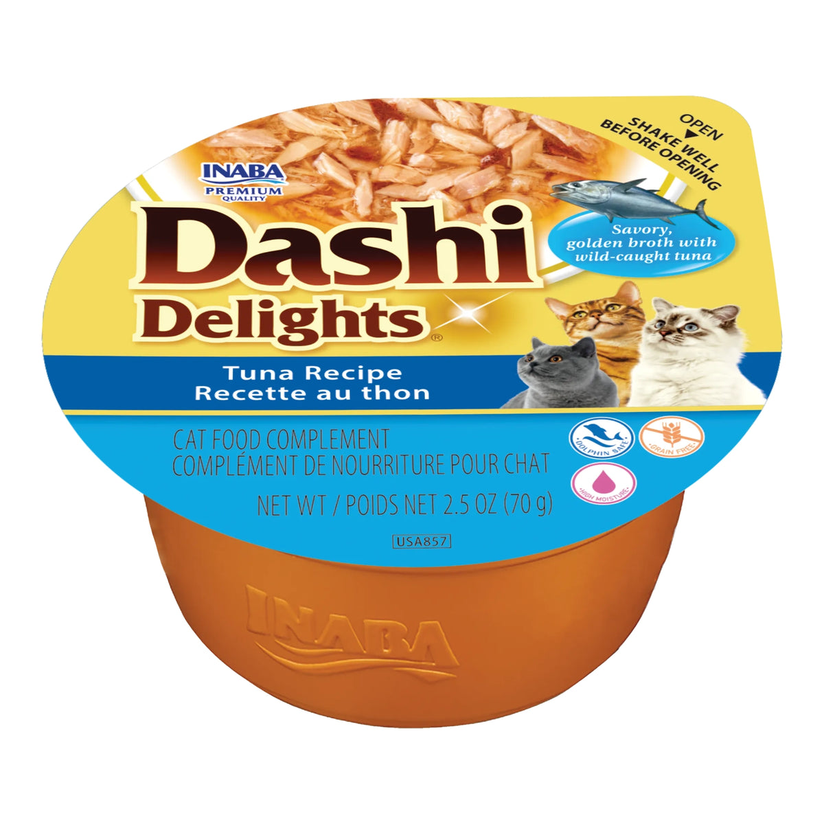 Dashi Delights Tuna de atún en tarrina para gatos, tarrina de 70 g, EAN 14262365731934
