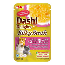 Dashi Delights caldo de pollo con salmón para gatos, bolsa de 40 g, EAN 14262365731002