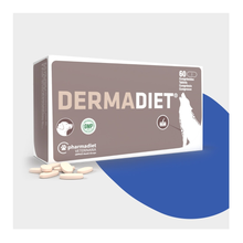 Estuche de Dermadiet comprimidos para la piel de perros de Pharmadiet, 60 comprimidos, EAN 8437002582029