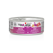 Lata de 85 g de Disugual Toy Dog Cubes, latas Disugual pato y speck para perros