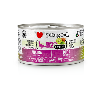 Lata de 150 g de Disugual +Fruit con pato y kiwi