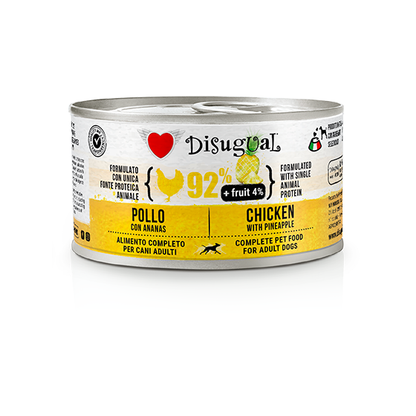 Lata de 150 g de Disugual +Fruit con pollo y piña